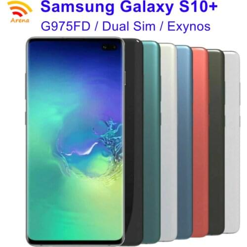 Samsung Galaxy S10+ S10 Plus Duos G975F/DS 90% New Original Dual Sim 6.4" RAM 8GB ROM 128/512GB NFC 4G LTE Cell Phone