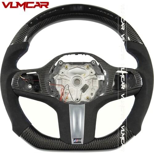 Custom Carbon Fiber Steering Wheel With LED For BMW 3 Series 5 Series G20 G21 G30 G31 G01 G05 G06 X3 X4 X5 X6