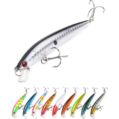 2021 Minnow Fishing Lure 10cm/7g Floating Artificial Hard Bait Bass Wobblers Lures Crankbait Pike Treble Hooks tackle Dropshiped