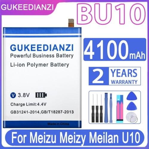 GUKEEDIANZI Replacement Battery BU10 4100mAh For Meizu Meizy Meilan U10