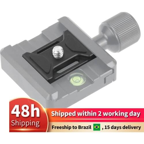 Feichao Universal Mini Quick Release Plate with Camera Strap Holes 1/4 Mounting Screw for SLR Camera Rope Tripod Ball Head Clamp