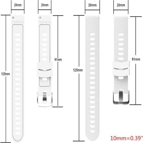 20mm Universal Sport Silicone Wristband Watch Strap for garmin forerunner 245 245M 645 Vivoactive 3 Watch