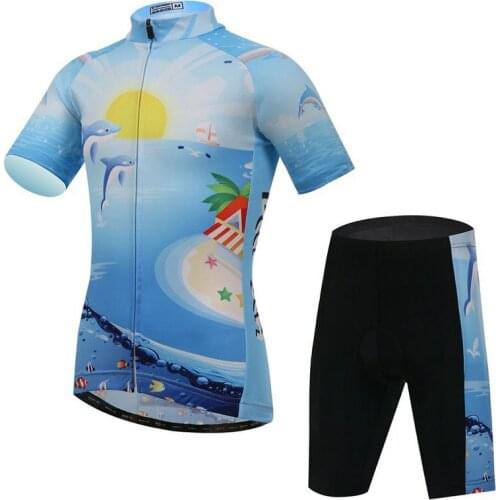 Xintown Children Short Sleeve Cycling Clothing Ropa Ciclismo Summer Cycling Bike Jersey Sets Breathable Bicycle Clothes Maillot