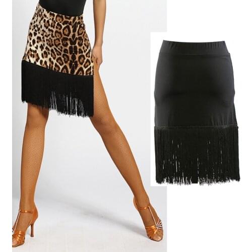 Latin Dance Skirt Sexy Fringe Dress For Women Split Tassel Skirts Dress Ballroom Dance Dress Women Performance Wear DQS2952