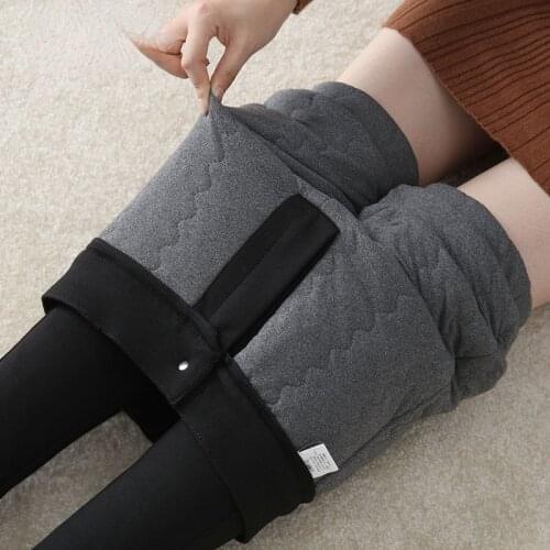 Winter Warm Women Cotton Pants Plus Size Padded Thermal Trousers Thicken Female Black Leggings High Waist Pencil Pants X604