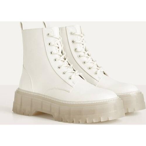 Winter Womens Martin Boots Crystal soles Platform Boots For Woman INS Hot Women Chunky Motorcycle boots Women ankle boots