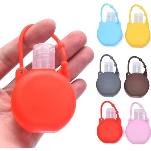 1Pc 30ml Portable Mini Empty Bottle Traveling Refillable Bottle Silicone Protective Cover Hand Sanitizer Sub Bottle