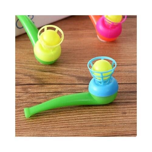 1Pcs Kid Children Blow Blowing Toys Gift Plastic Pipe Balls Toy Color Random 8.5cm*5.5cm*2cm