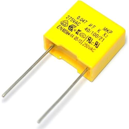 10PCS/LOT 275VAC capacitor X2 series 0.047uF 47nF 47000pF 473K 10mm Polypropylene film capacitor