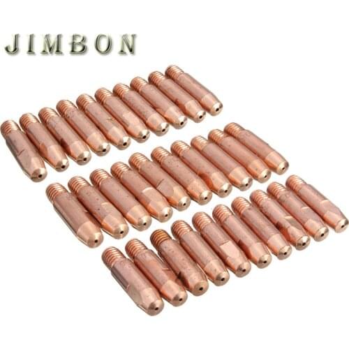 10Pcs/Lot MB 24KD M6 MIG/MAG Welding Torch Contact Tip Gas Nozzle 0.8/1.0/1.2mm M6*27mm