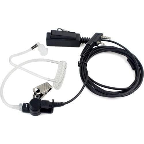2-wire Acoustic Tube Headset Earpiece PTT Mic For Kenwood Radio TK-208 TK-220 TK-240 TK-248 TK-249 TK-250 Walkie Talkie