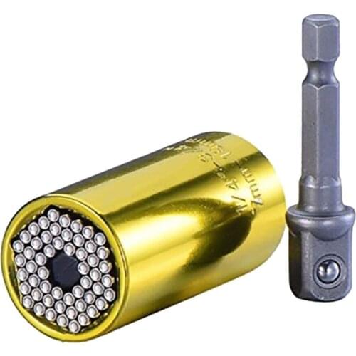2Pcs Set Universal Socket Adapter High Carbon Steel Ratchet Wrench Sleeve Power Drill Adapter Repair Tool Power Drill Adapter