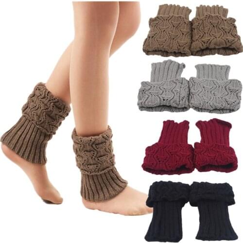 GAOKE 1 Pair Women Crochet Boot Cuffs Knit Toppers Boot Socks Winter Leg Warmers Calcetines Mujer