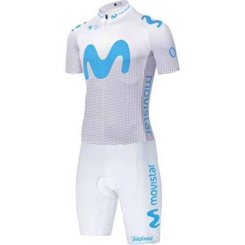 2020 movistar completi ciclismo estivo uomo cycling skinsuit men bicycle jumpsuit quick dry triathlon suit 20D gel pad