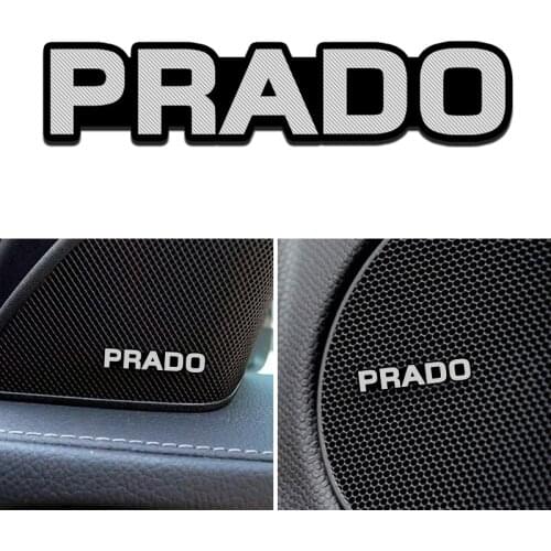 4pcs Modification For Toyota PRADO aluminum audio decorative stickers modified accessories decoration