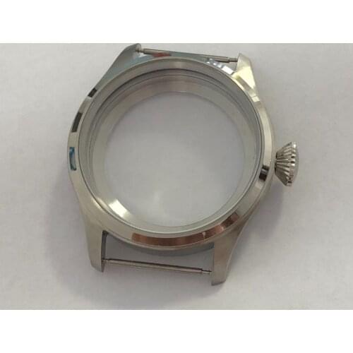 47mm watch cases fit 6497/6498 movement 316L stainless steel case 6497 case 6498case Watch accessories BK14-21