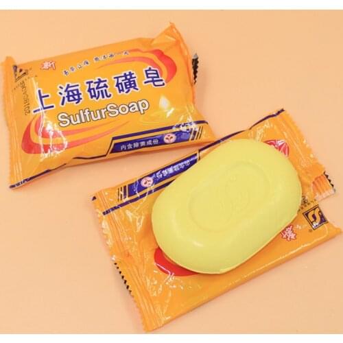 5pcs 85g Shanghai Sulfur Soap Acne Psoriasis 4 Skin Conditions Seborrhea Eczema Anti Fungus Perfume Butter Bubble Bath