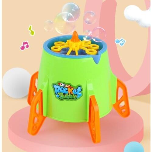 Rocket Bubble Machine Automatic Bubble Blower 3200+ Bigger Bubbles Per Minute Plastic Bubble Maker for Kids Outdoor Use