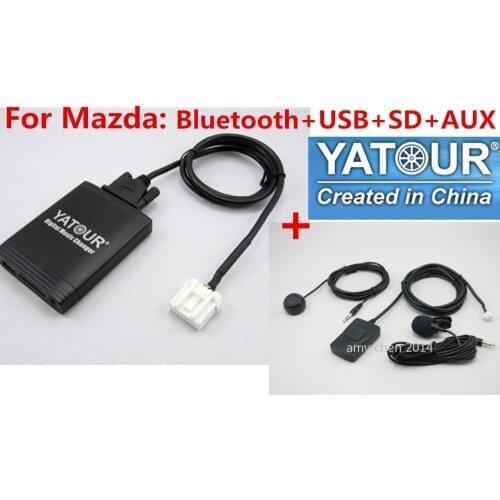 Yatour Car Audio bluetooth Kit for Mazda 2 3 6 CX7 RX8 MPV Car Mp3 Player USB SD AUX Digital CD Changer Yt-m06