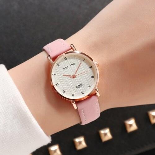 Womens favorite watches luxury women watch female fashion casual trend waterproof cherry powder girl watch Girlfriend gift