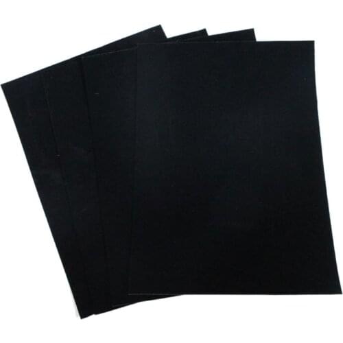 Black Felt Fabric Adhesive Sheets (10 Count) Multipurpose Velvet Sheet with Sticky Glue Back for Art & Crafts, Jewelry Box Pads