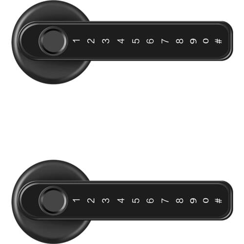 WAFU WF-016 Fingerprint Door Lock Smart Bluetooth Password Handle Lock APP Unlock Keyless Entry Works with iOS/Android