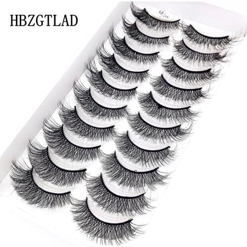 HBZGTLAD 10 pairs natural false eyelashes fake lashes long makeup 3d mink lashes eyelash extension mink eyelashes for beauty 93