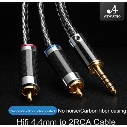 Hifi 4.4mm to 2RCA Cable Hi-end Silver-plated Sony WM1A/1Z PHA-1A/2A Z1R 4.4mm Upgrade Cable