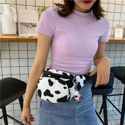 Cows Canvas Chest Bag Bum Bag Fanny Packs Belt Bag for Gym Fitness Workout Fanny Pack