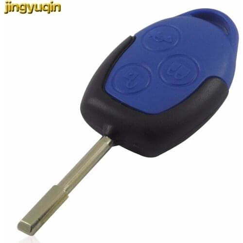 Jingyuqin Hot Sale 3 Buttons Transit Connect Set Remote Car Key Shell Styling Cover For Ford Transit Blue Case Without Logo