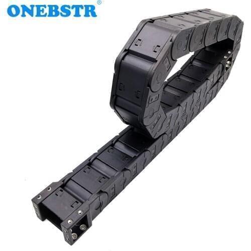 1 Meter 20x75mm Drag Chain Wire Carrier Cable Transmissin Closed Open On Both Sides For CNC Router Machine Tools Free Shipping