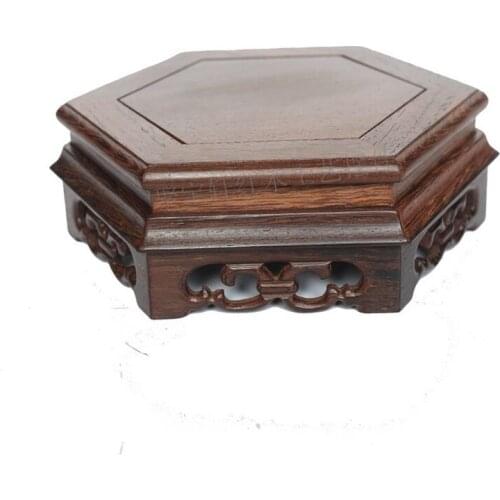 Redwood carved stone flowerpot vase of Buddha tank base handicraft furnishing articles household act the role