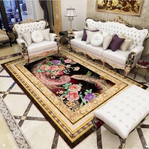 SR 3D European Court Style Printed Carpet Mats Small Size High Quality Home Mat Modern Living Room Carpets Thicken Parlor Rugs