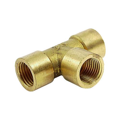 Brass Female Pipe Tee Fittings for Water Tube Hose 12mm