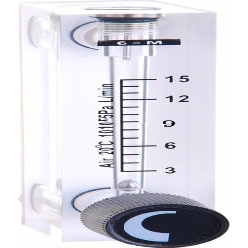 LZT-6T 3-15 L/min Square Panel Type Gas Flowmeter Air Flow Meter rotameter LZT6T Tools Flow Measuring