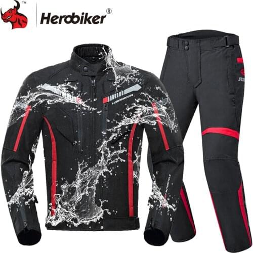 HEROBIKER Men Motorcycle Jacket Waterproof Moto Jacket Motorcycle Windproof Motorbike Riding Moto Jacket With Remove Linner