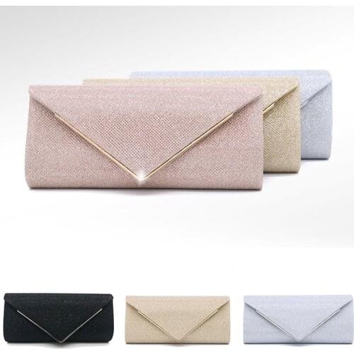 2021 Purse Women Flap Dazzling Clutches Bag Evening Bag Solid Color Purse With Detachable Chain Кошелек Женский Кожаный Wallet