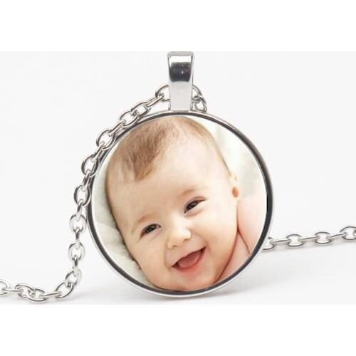 Personalizeds Custom Necklace Photo Mum Dad Baby Children Grandpa Parents Custom Designed Photo Gift For Family Anniversary Gift
