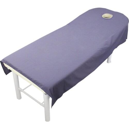 Beauty Salon Bed Sheet Cotton Massage Bed Sheets Beauty Bed Plain Sheets With Face Breath Hole Three Sizes
