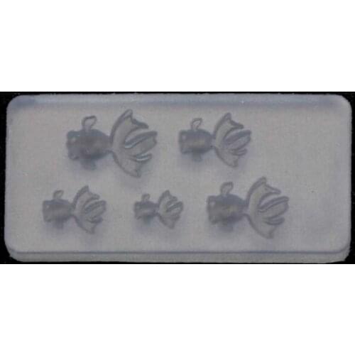 Cute Vivid Mini Size Goldfish Pendant Silicone Resin Mold Jewelry Making Tools