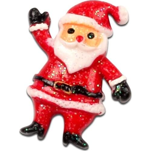 28x19mm Resin Santa Claus Style Christmas Decoration Crafts Flatback Cabochon Embellishments For Scrapbooking DIY Accessories