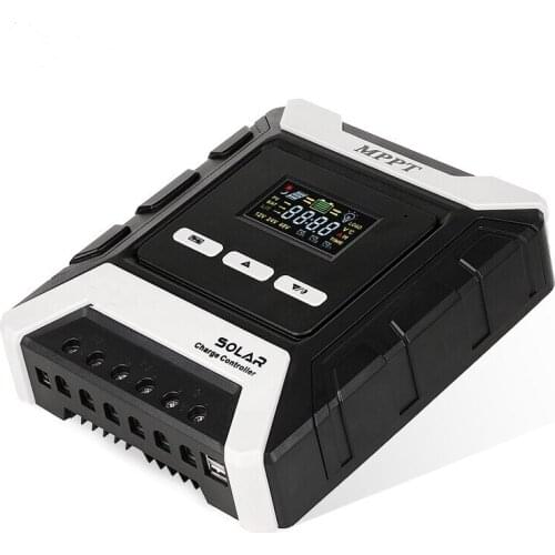 SSTH smart dual input 12 volt 24v 48v 30amp 60a power mppt charger battery solar controller