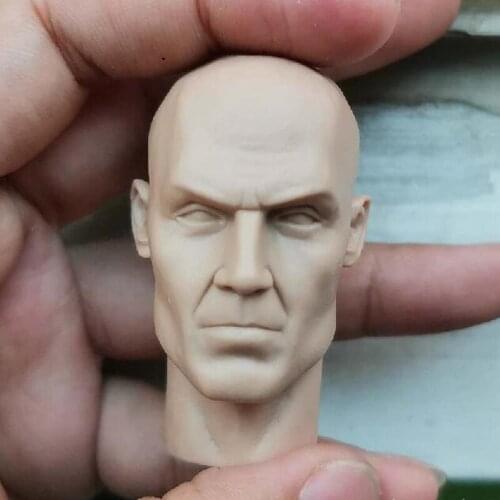 Blank 1/6 Scale The Game Version Hitman Code 47 Head Sculpt Unpainted Fit 12" Figure