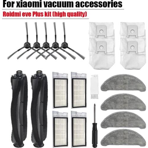 Replacement spare parts for Roidmi eve plus dust bag HEPA filter mop cleaning cloth rag xiaomi robot vacuum cleaner accessories