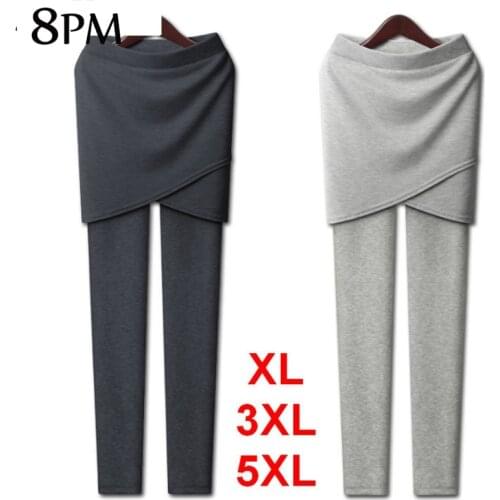Skirt Leggings Women Fitness Spring plus size 5XL Pants 2020 Cross side Leggings with skirt Women Skirt ouc1238
