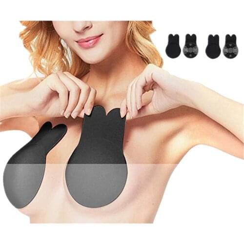 Women Silicon Nipple Push Up Bra Adhesive Magic Beauty Instant Lift Breast Bra Tape Sticky Invisible Women Brassie Strapless Bra