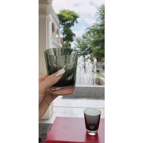 1PC 8.3x10cm Colorful flat bottom crystal cup