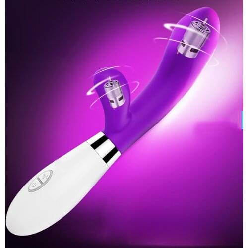 10 Modes Vibration Dual Dildo Rabbit Vibrator Vaginal Clitoral Massager Female Masturbator Sex Tools for Women Erotic Sex Toys