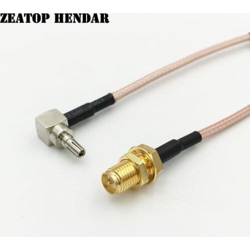 5Pcs RP SMA Female Jack to CRC9 Male Plug RF RG316 Wire Coaxial Pigtal Cable Connector 5CM 10CM 15CM 20CM 30CM 50CM 1M 2M