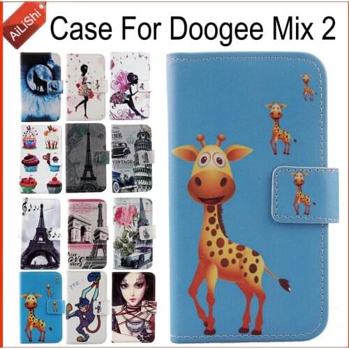 AiLiShi Factory Direct! Case For Doogee Mix 2 Flip PU Cartoon Leather Case Exclusive 100% Special Phone Cover Skin+Tracking Hot